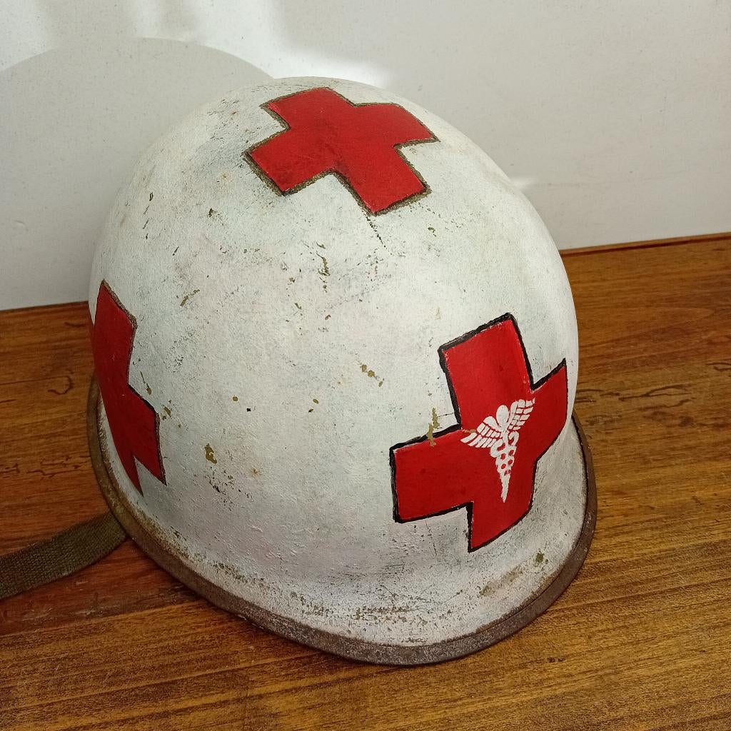 Replica US WW2 Medic helm, Ophalen of Verzenden, Landmacht, Helm of Baret