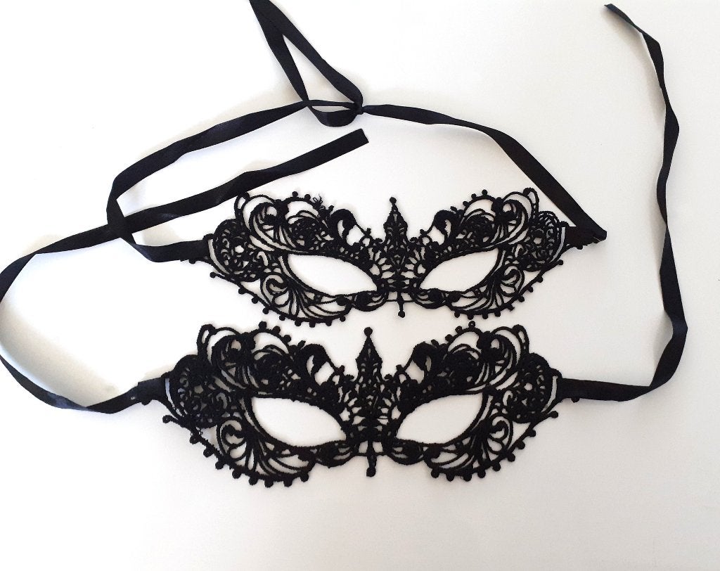 masker set 2 maskers zwart kant, Ophalen of Verzenden, Zwart, Overige typen
