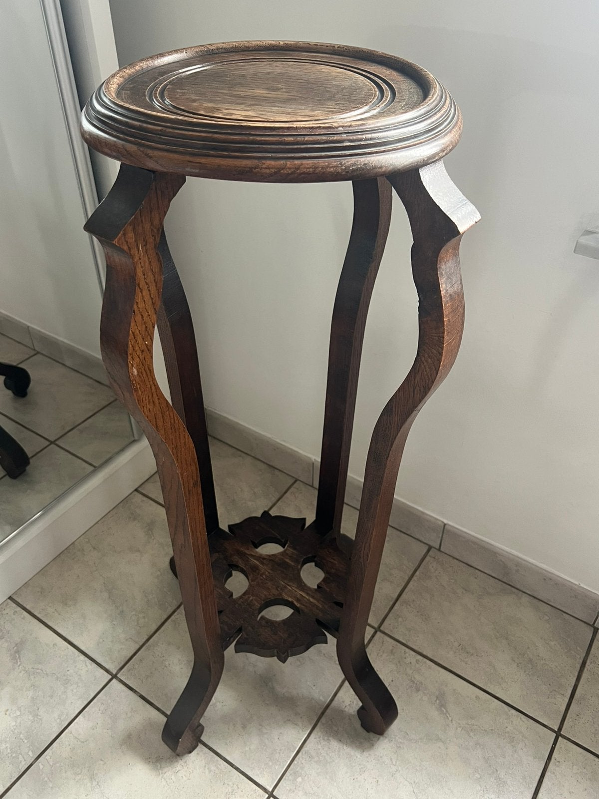 klassieke houten plantenzuiltje, Ophalen, Gebruikt