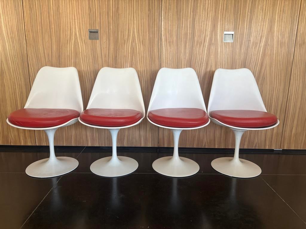 4x tulip chair knoll international, Ophalen, Gebruikt