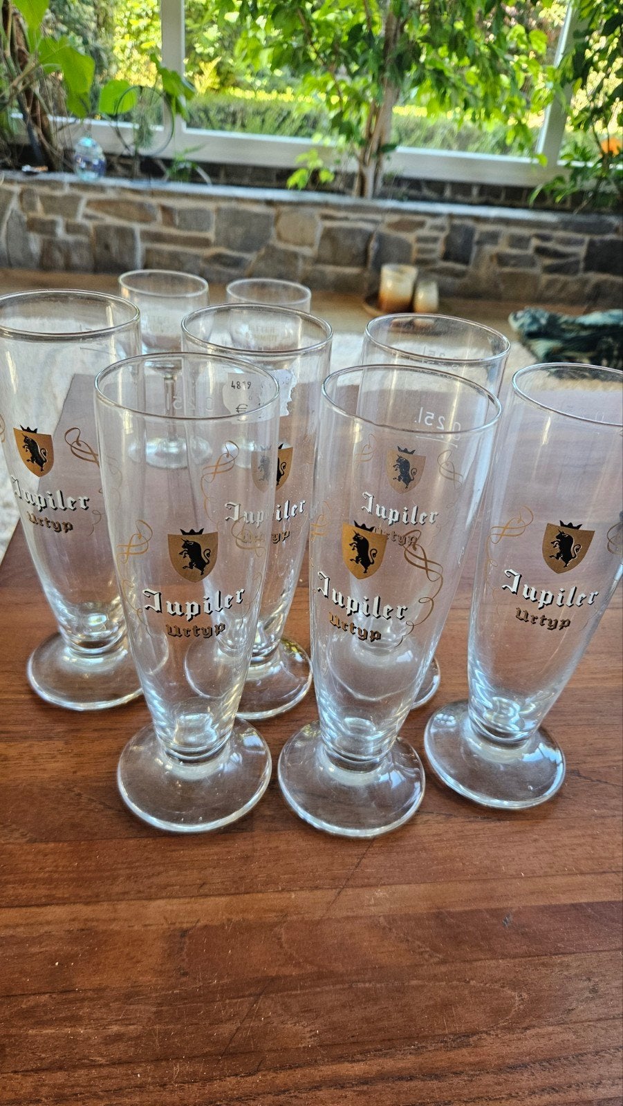 6 jupiler urtyp glazen op voet, Verzamelen, Ophalen of Verzenden