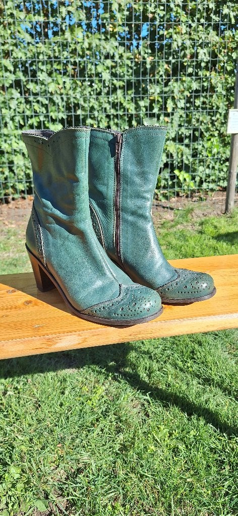 Dames enkel laarsje mt 40, Enlèvement ou Envoi, Vert, Boots et Botinnes, Porté