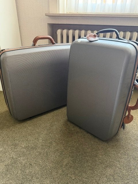 vintage kofferset samsonite, Ophalen, Gebruikt, Hard kunststof, Uitschuifbare handgreep