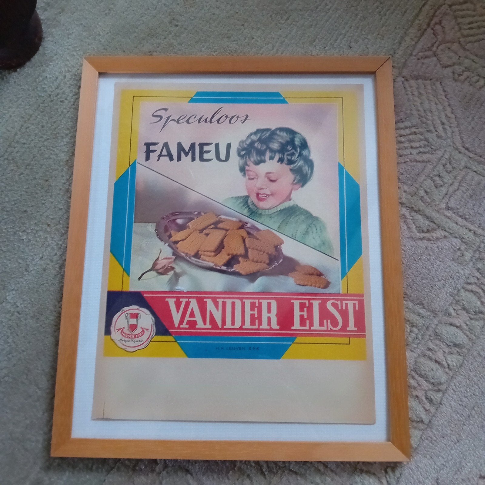 bureau publicitaire en papier ancien Vander Elst speculoos F, Enlèvement