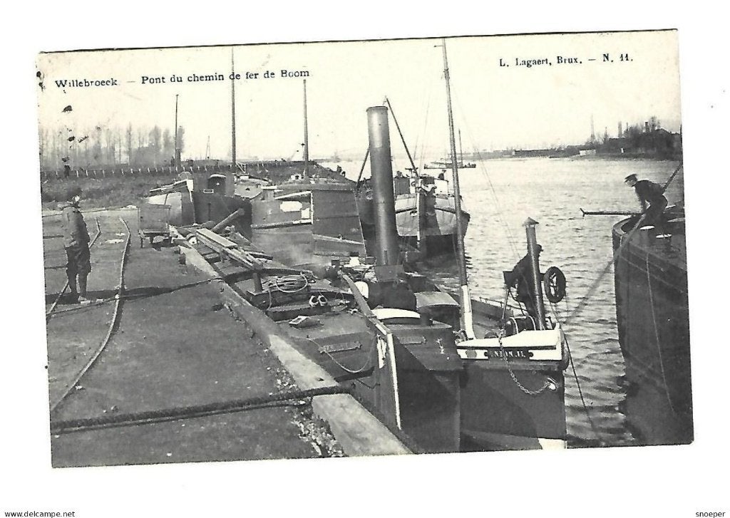Willebroeck pont du chemin de fer de boom L. lagaert brux., Ophalen of Verzenden, Gelopen, Antwerpen