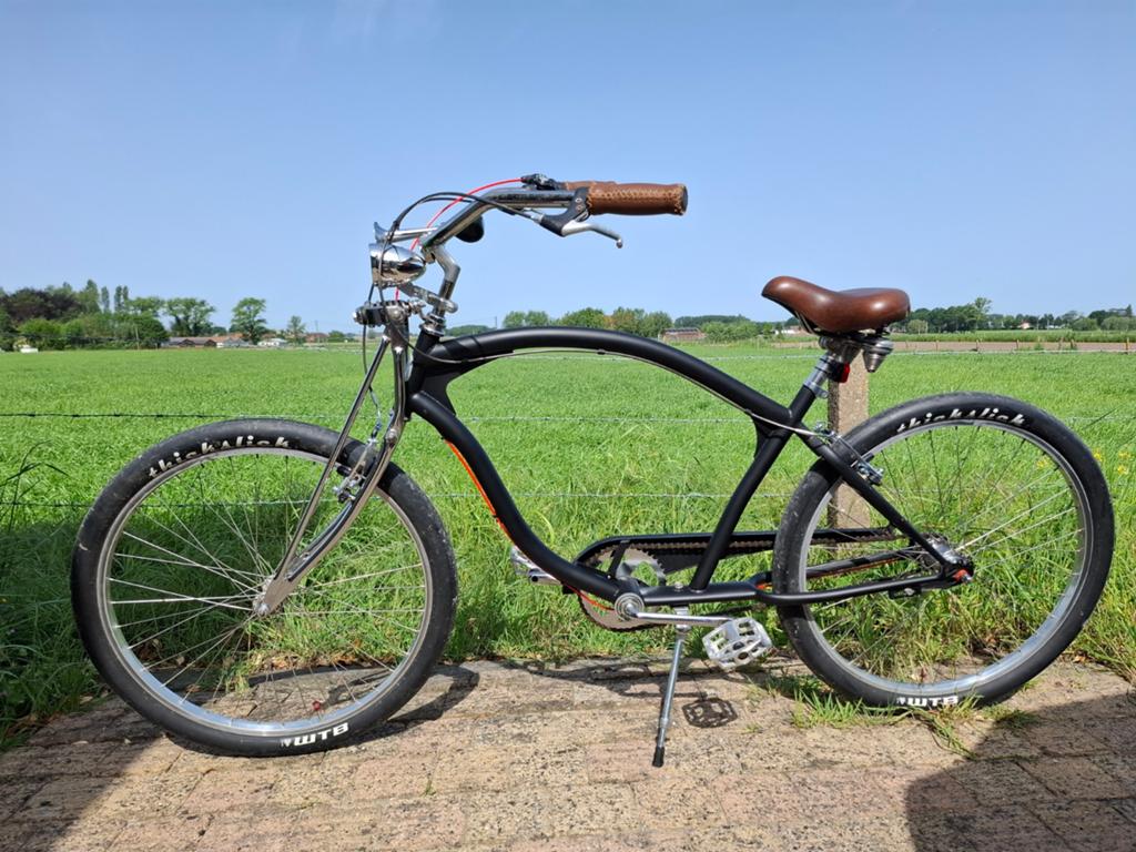 Beach cruizer met springer front fork, Ophalen