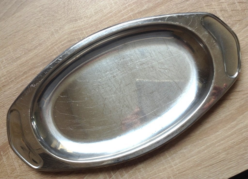 Inox serveerschaal, Maison & Meubles, Cuisine | Vaisselle, Enlèvement ou Envoi, Utilisé, Autres styles, Balance ou Balances