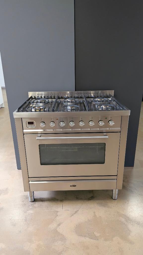 Fornuis Boretti VT96IX BE, Ophalen, Hete lucht, Nieuw, Gas
