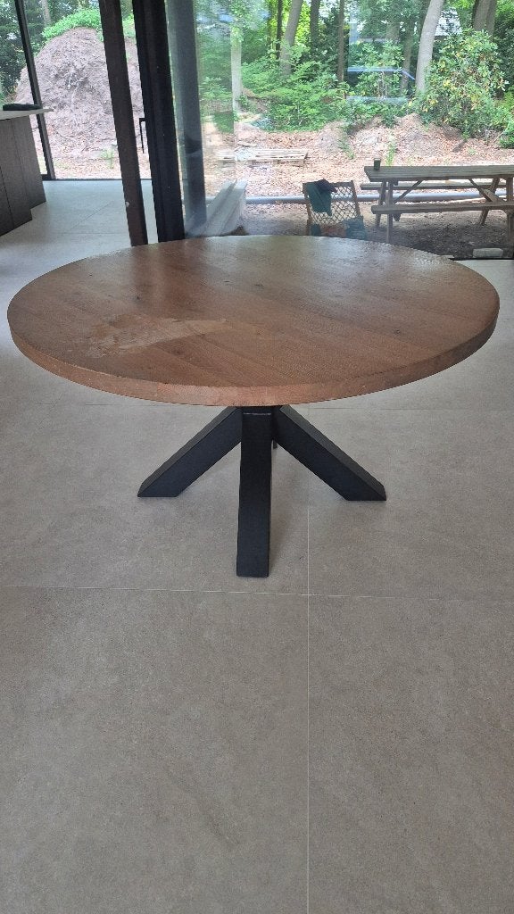 Tafel, Huis en Inrichting, Ophalen, Gebruikt, 100 tot 150 cm, Vijf personen of meer