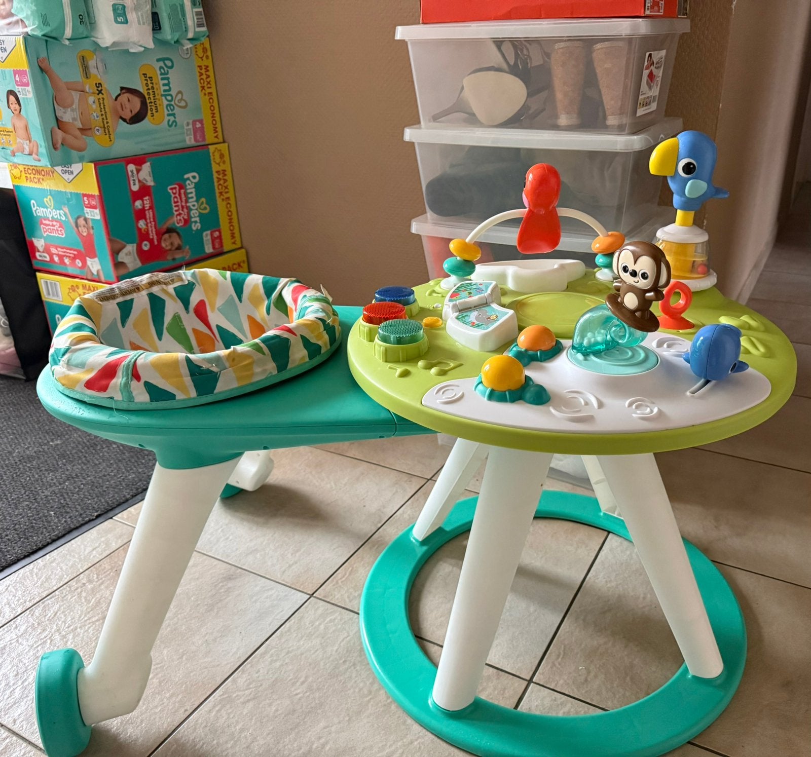 Bright Starts Tafel en Roterende Zitting, Enfants & Bébés, Jouets | Tables de jeux, Utilisé, Enlèvement