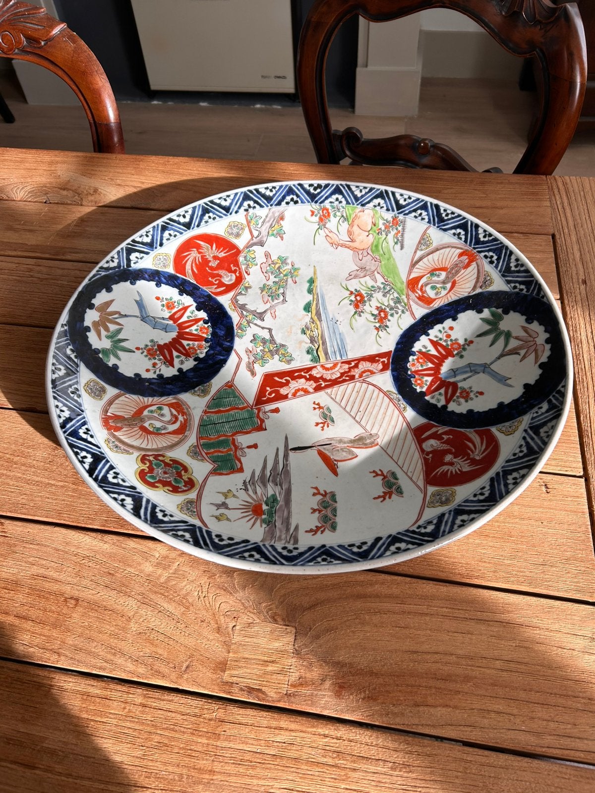 Plat mural en porcelaine japonaise Imari authentique, Enlèvement