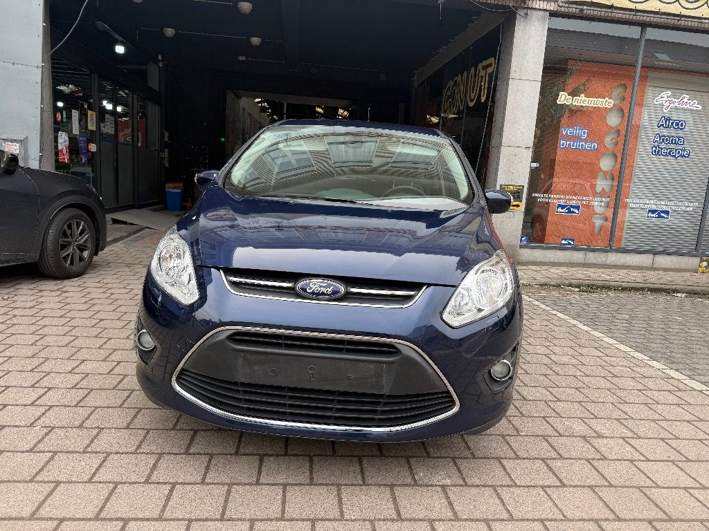 Ford Grand C-Max 1.6 Benzine 1st Proprio Carnet Ford, Auto's, Euro 5, Monovolume, Blauw, Bedrijf
