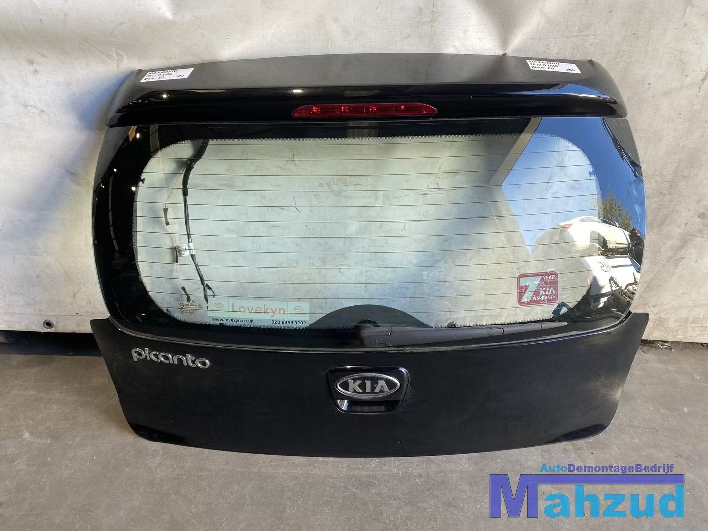KIA PICANTO 2 Zwart Z1 EQ achterklep 3 deurs 2011-2017, Heolleung-ro 12
06797  Seoul, Deur, Achter, Info@kia.com