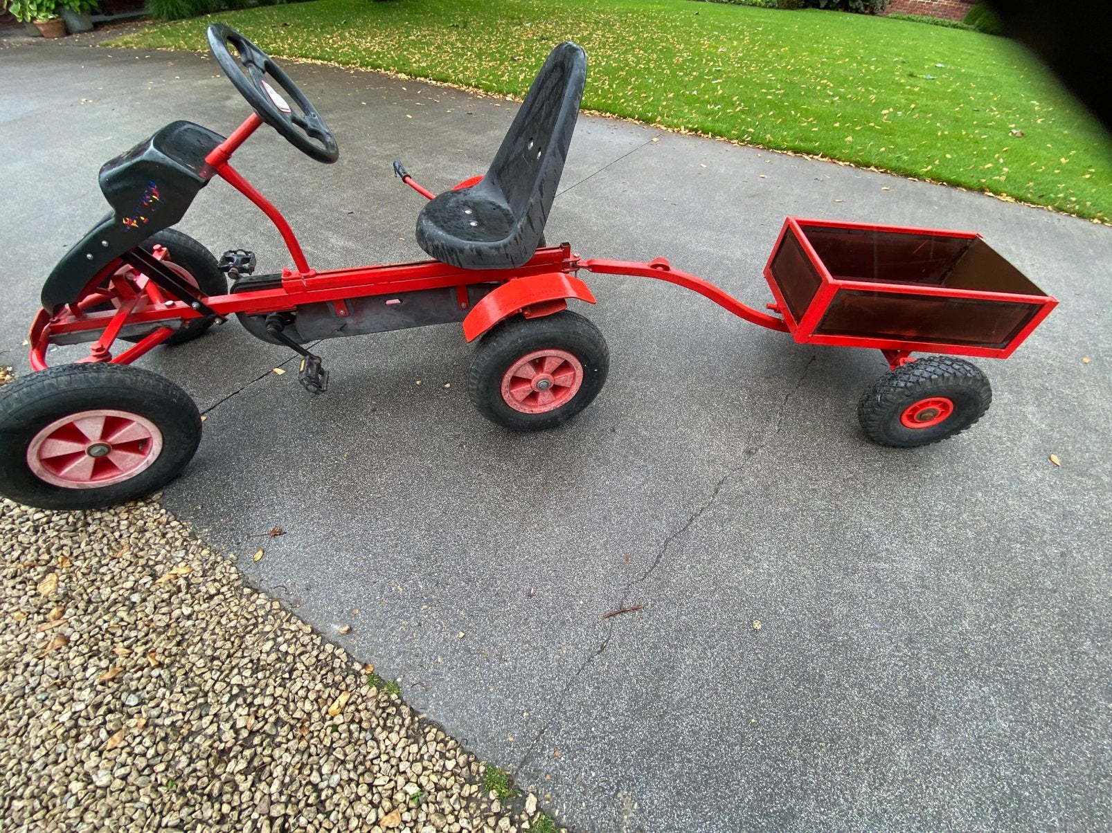 Rode go cart Mammoet met kar, Ophalen, Gebruikt, Mammoet, Met kar of aanhanger
