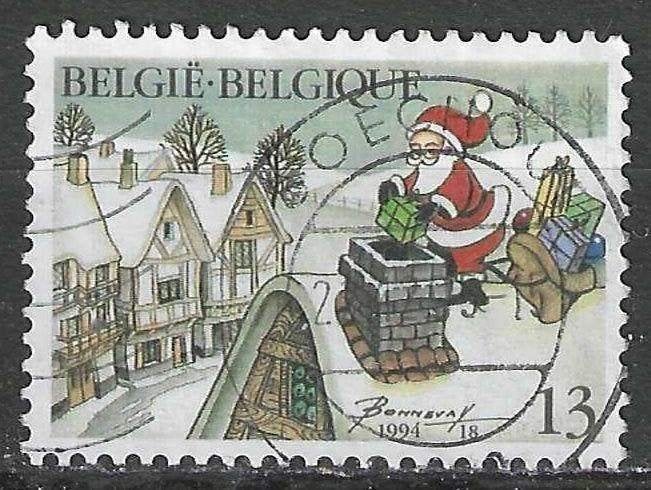 Belgique 1994 - Yvert/OBP 2581 - Noël et Nouvel An (ST), Timbres & Monnaies, Envoi, Affranchi, Oblitéré, Noël