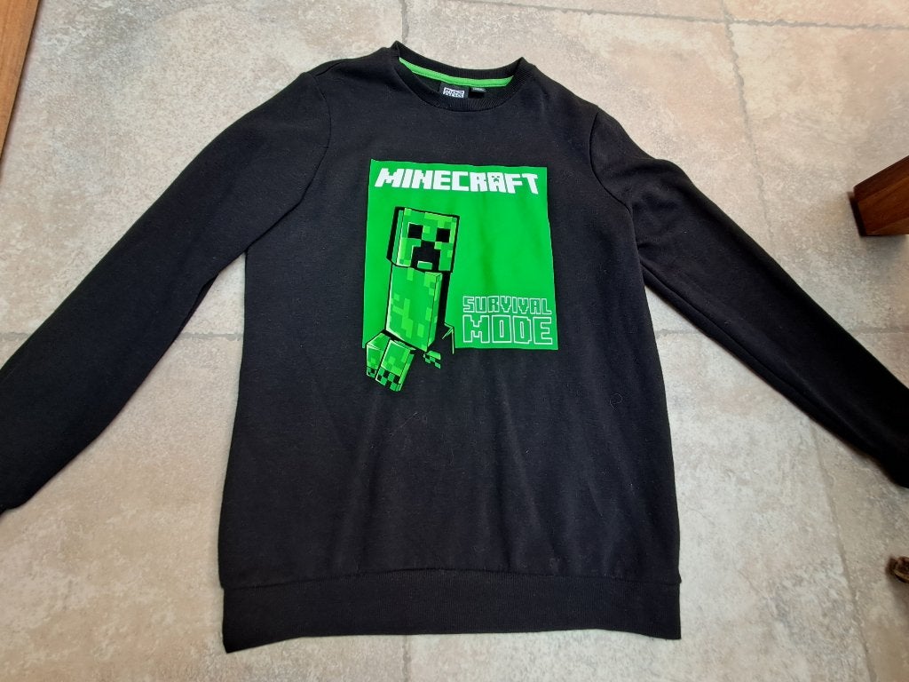 Minecraft trui mt 164 - 170, Enlèvement ou Envoi, Comme neuf, Garçon, Pull ou Veste