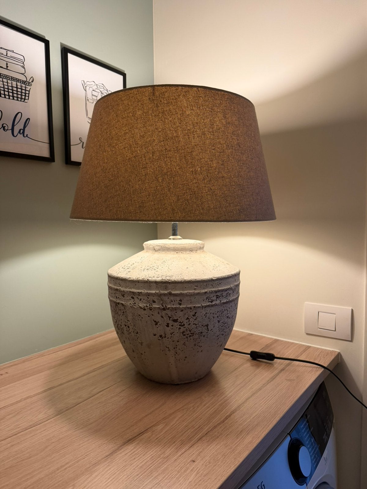 Landelijke lamp, Huis en Inrichting, Lampen | Tafellampen, Ophalen, Zo goed als nieuw