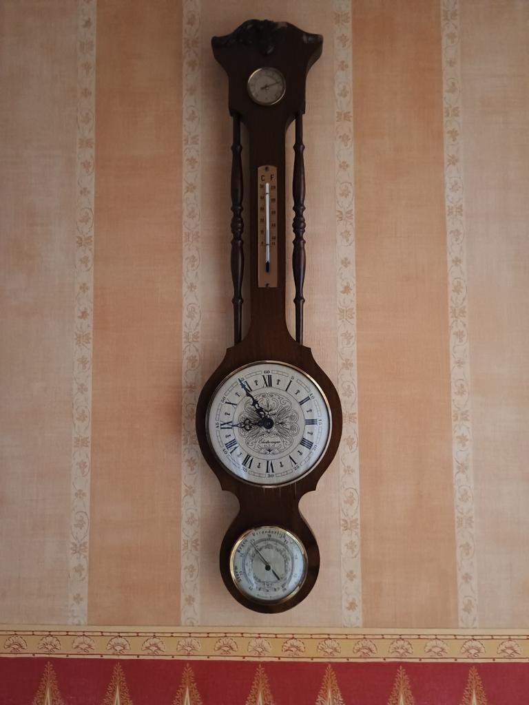 Barometer,klok thermometer, Antiek en Kunst, Ophalen of Verzenden