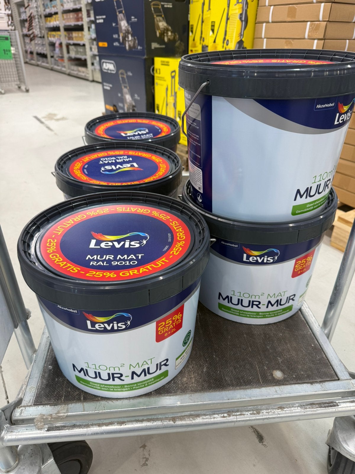 1 pot levis verf te koop, Ophalen, Zo goed als nieuw, Verf