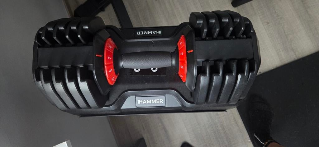Verstelbare dumbels Hammer 25 kg inclusief staander, Sport en Fitness, Ophalen