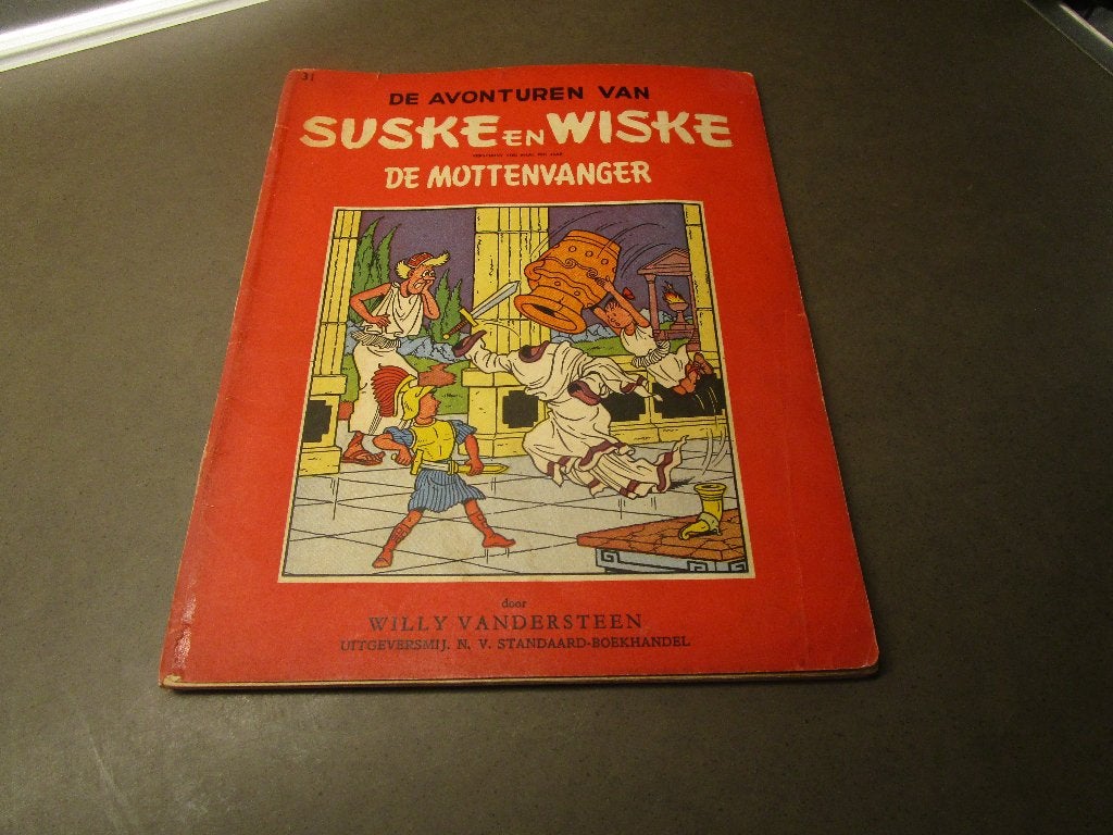 Suske en Wiske - De mottenvanger - 1e druk - 1957, Boeken, Gelezen, Willy Vandersteen, Eén stripboek, Ophalen of Verzenden