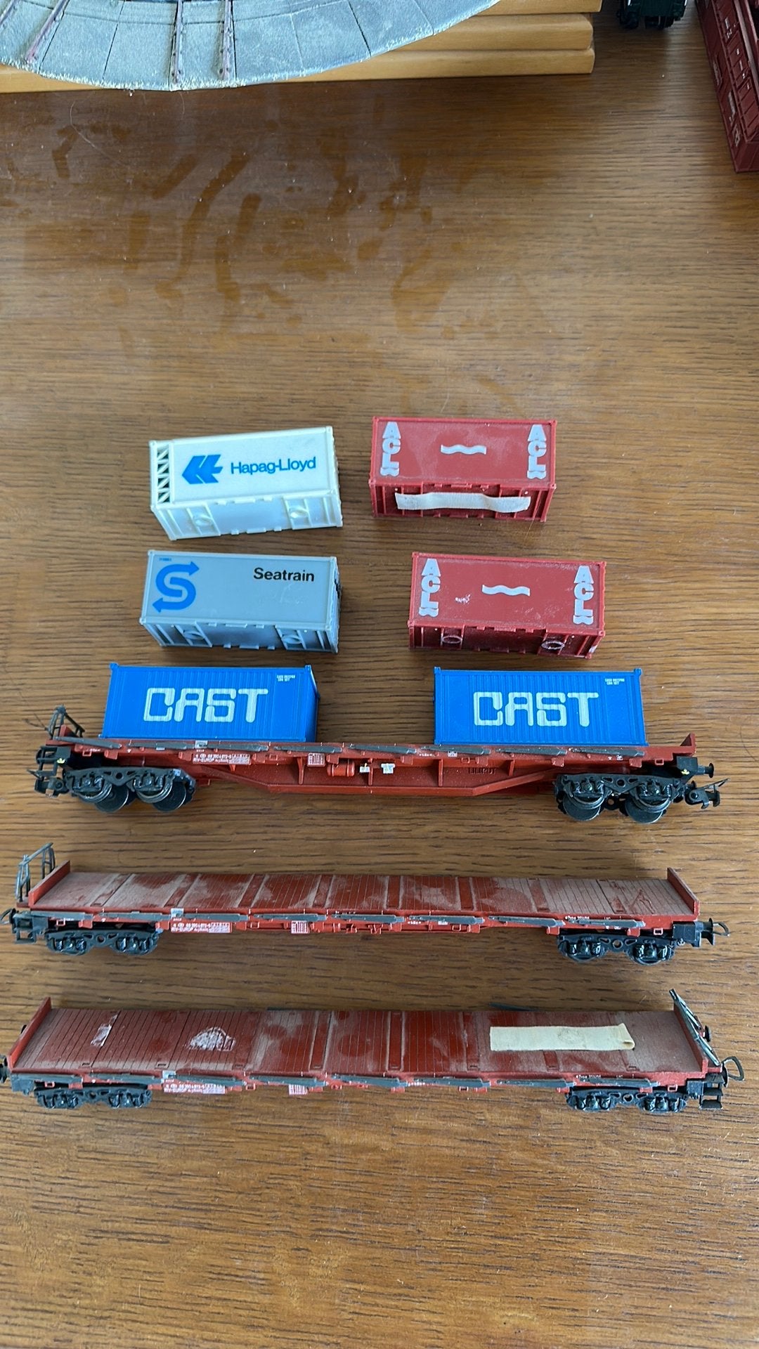 Lot de 3 wagons porte containers SNCB Liliput, Hobby & Loisirs créatifs, Trains miniatures | HO, Analogique, Wagon, Enlèvement
