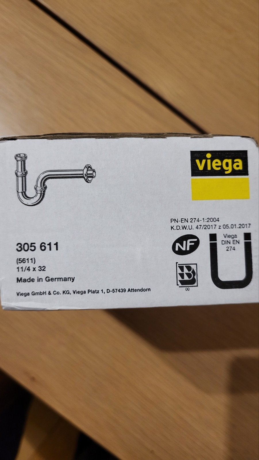 Vieha siphon NIEUW badkamer wasbak afloop, Enlèvement