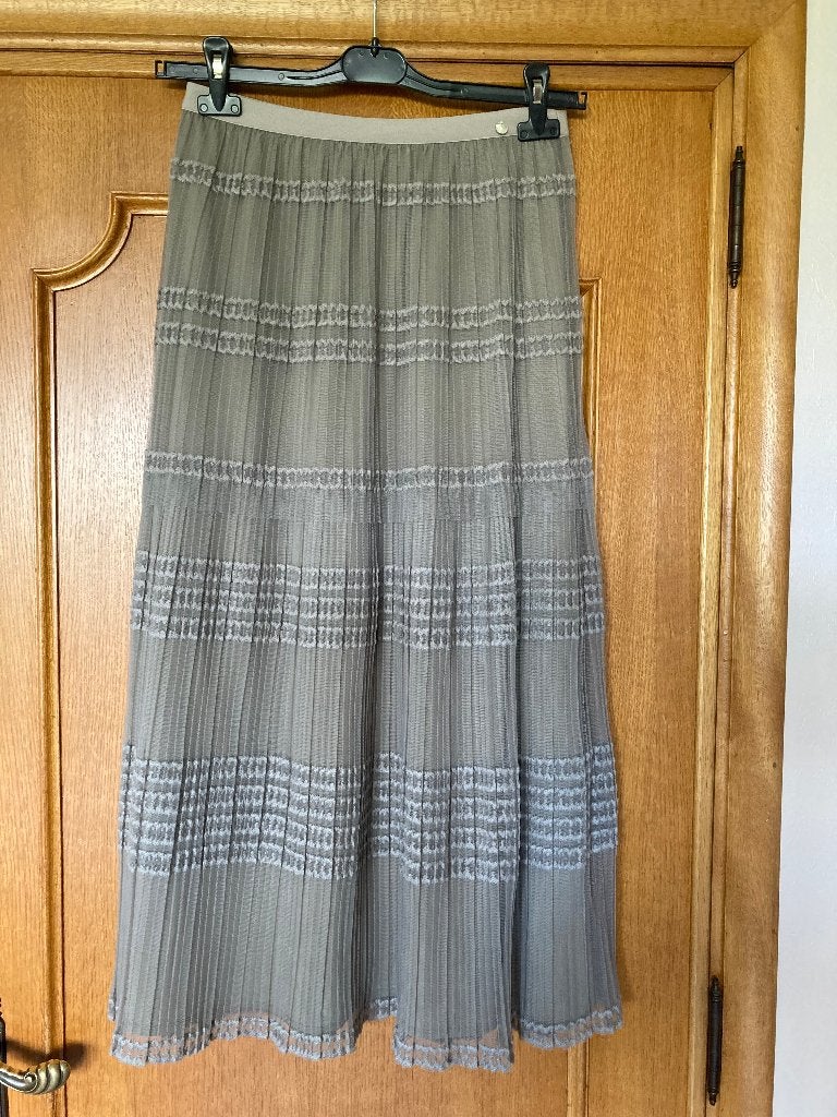 Licht kakikleurige lange rok, Terre Bleue, 38, Kleding | Dames, Maat 38/40 (M), Terre Bleue, Ophalen of Verzenden, Zo goed als nieuw