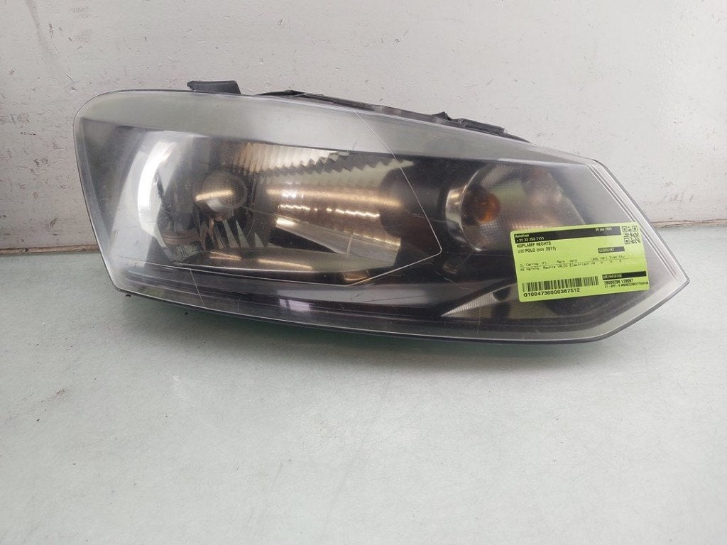 KOPLAMP RECHTS Polo V (6R) (|6R1941016E|6R1941016C|), Auto-onderdelen, Gebruikt, Volkswagen, Valeo, 100, rue de Courcelles
75017  Paris, FR
