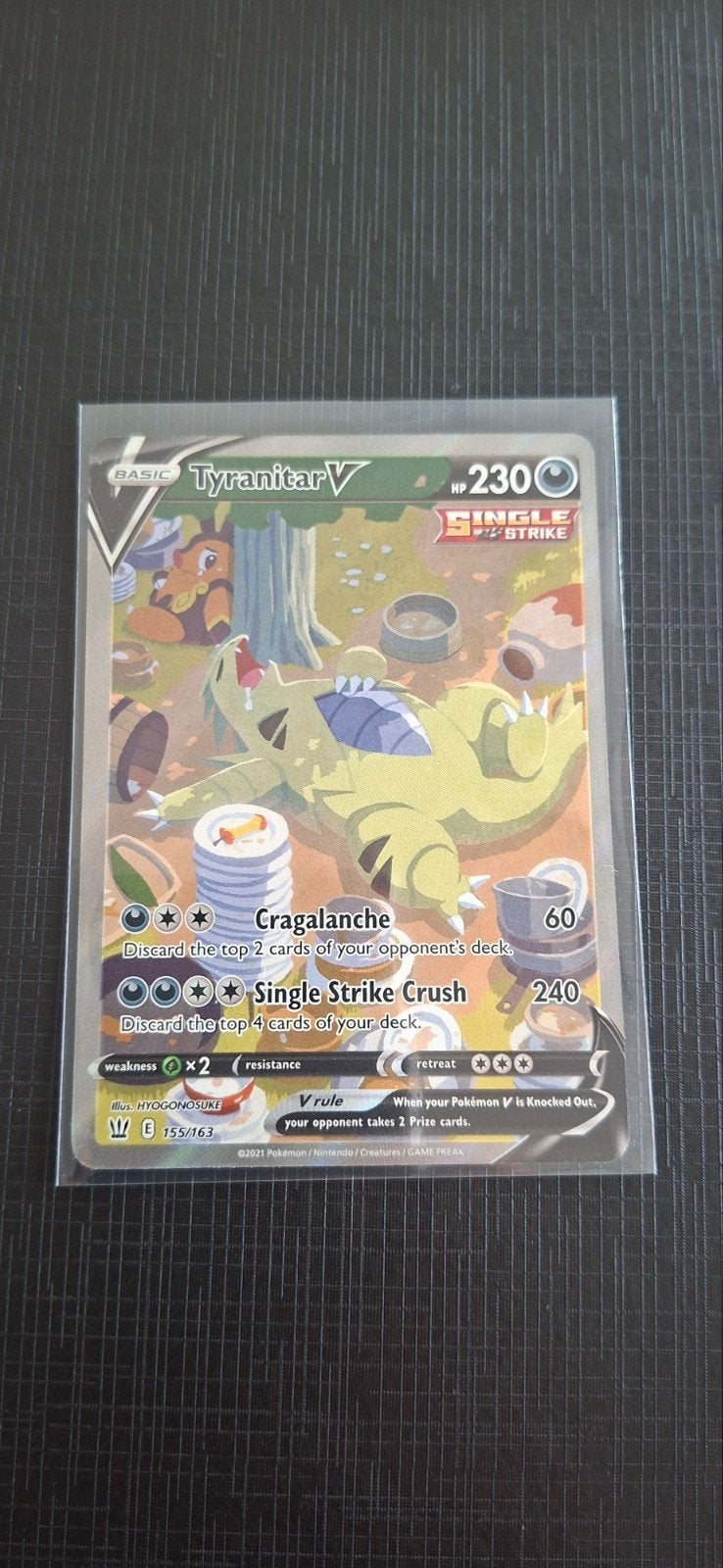 pokemon Tyranitar V (Alternate Full Art) battle styles, Ophalen of Verzenden, Nieuw, Losse kaart