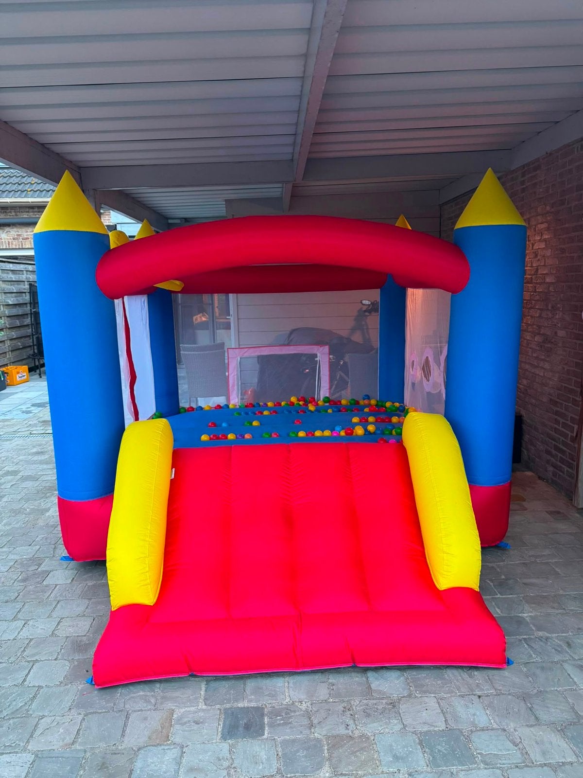 Klein Springkasteel "TE HUUR", Hobby & Loisirs créatifs, Articles de fête | Location, Enlèvement, Comme neuf
