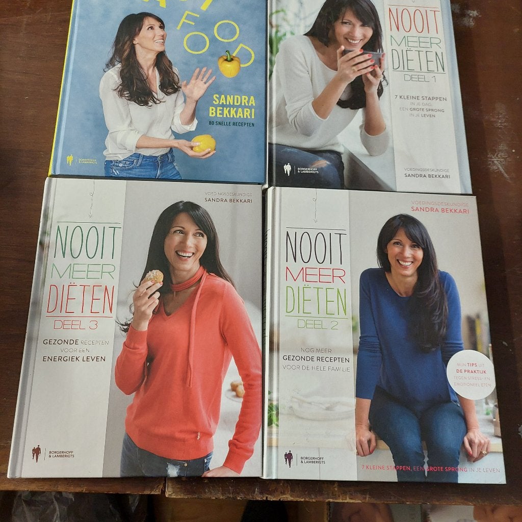 4 boeken Sandra Bekkari, Boeken, Gezond koken, Voorgerechten en Soepen, Ophalen of Verzenden, Zo goed als nieuw