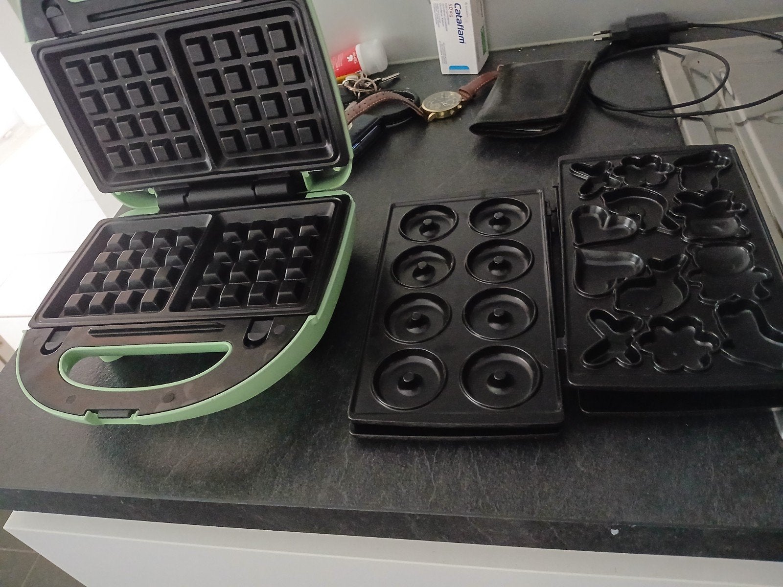 wafelijzer 3 in 1, Electroménager, Enlèvement, Plaques amovibles, Comme neuf