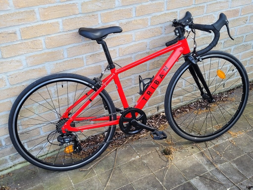 Triban Junior 26" koersfiets – perfecte staat – rijklaar, Fietsen en Brommers, Minder dan 10 versnellingen, 26 inch, Velgrem, Aluminium