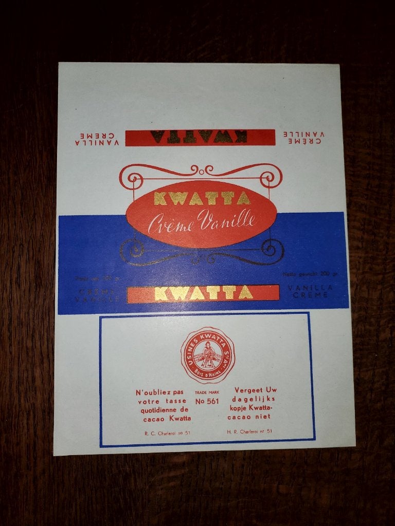 Chocolat Kwatta emballage Bois d'Haine., Enlèvement, Comme neuf, Emballage