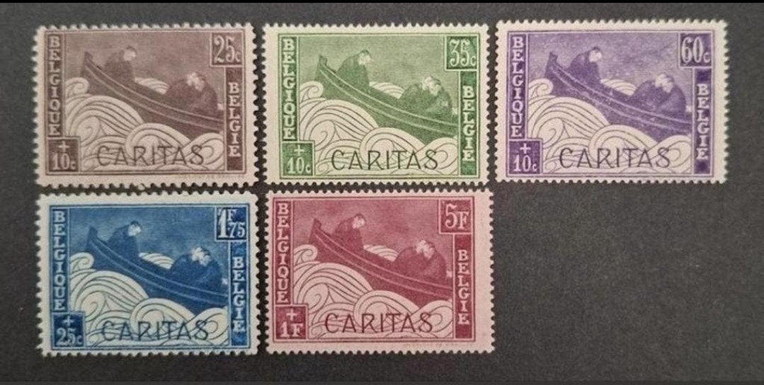 Belgique : COB 249/53 ** Barquettes 1927., Sans timbre, Neuf, Enlèvement ou Envoi, Non oblitéré