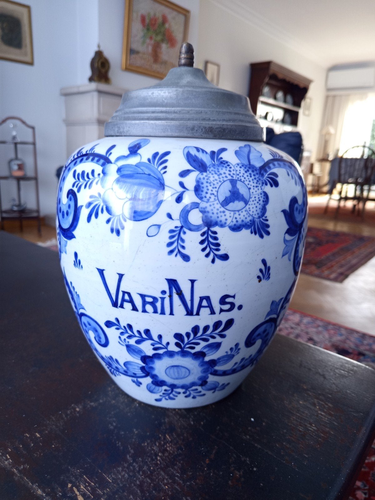 Pot à tabac bleu de Delft ancien Varinas, Enlèvement
