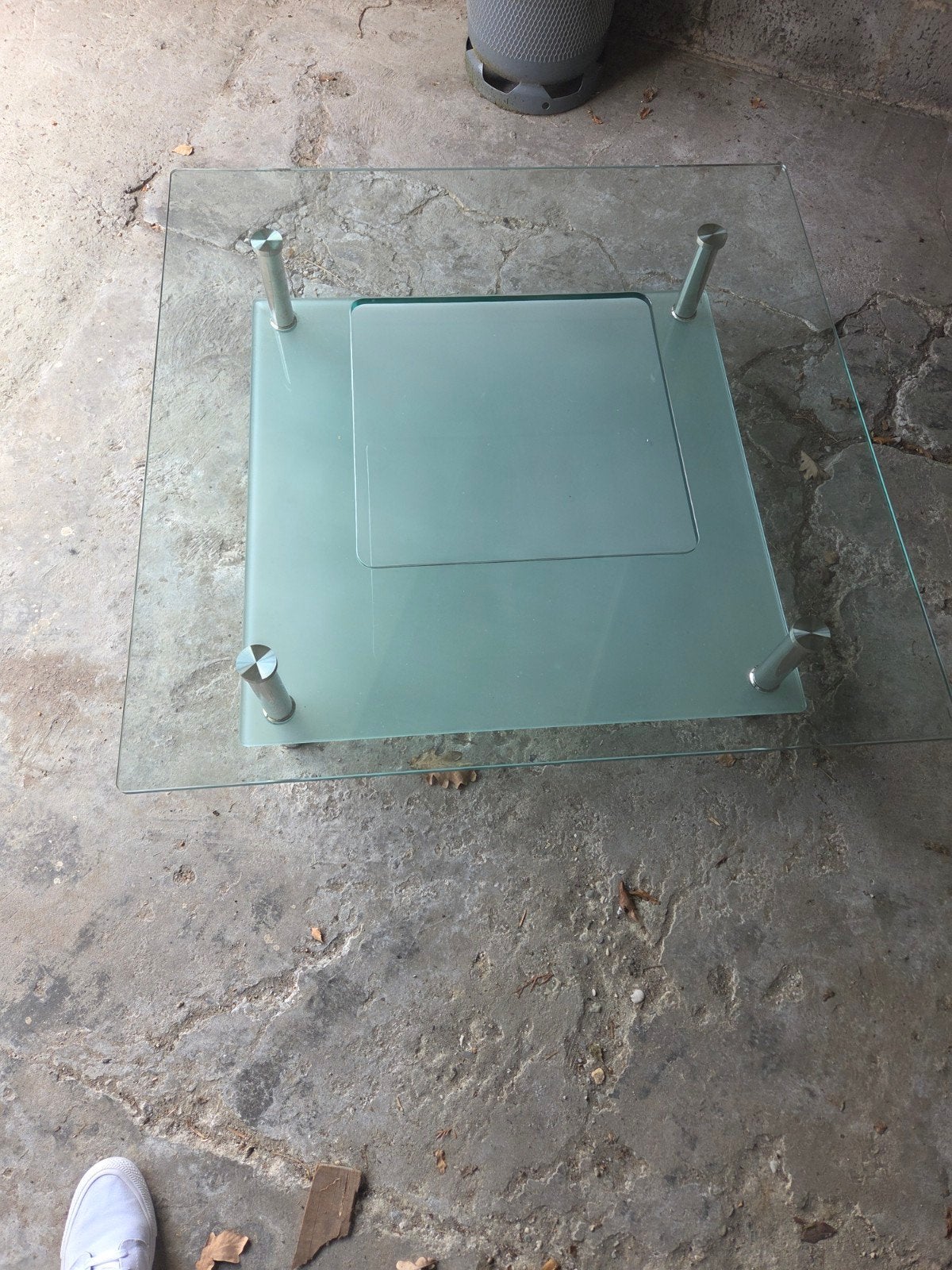 Salontafel in glas, Huis en Inrichting, Ophalen, Glas