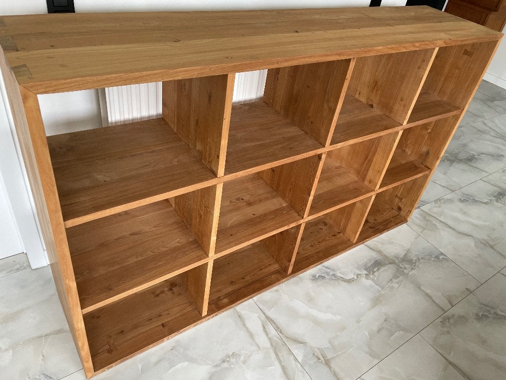 Teak boekenkast roomdivider, Huis en Inrichting, Ophalen, Zo goed als nieuw, Teakhout