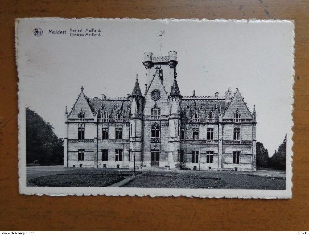 Postkaart Meldert, Kasteel Maillard, Collections, Enlèvement ou Envoi, Affranchie, Brabant Flamand