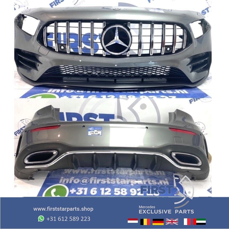 W177 AMG PAKKET Origineel Mercedes A Klasse 2021 GRIJS VOORB, Gebruikt, -, Ophalen of Verzenden, Bumper