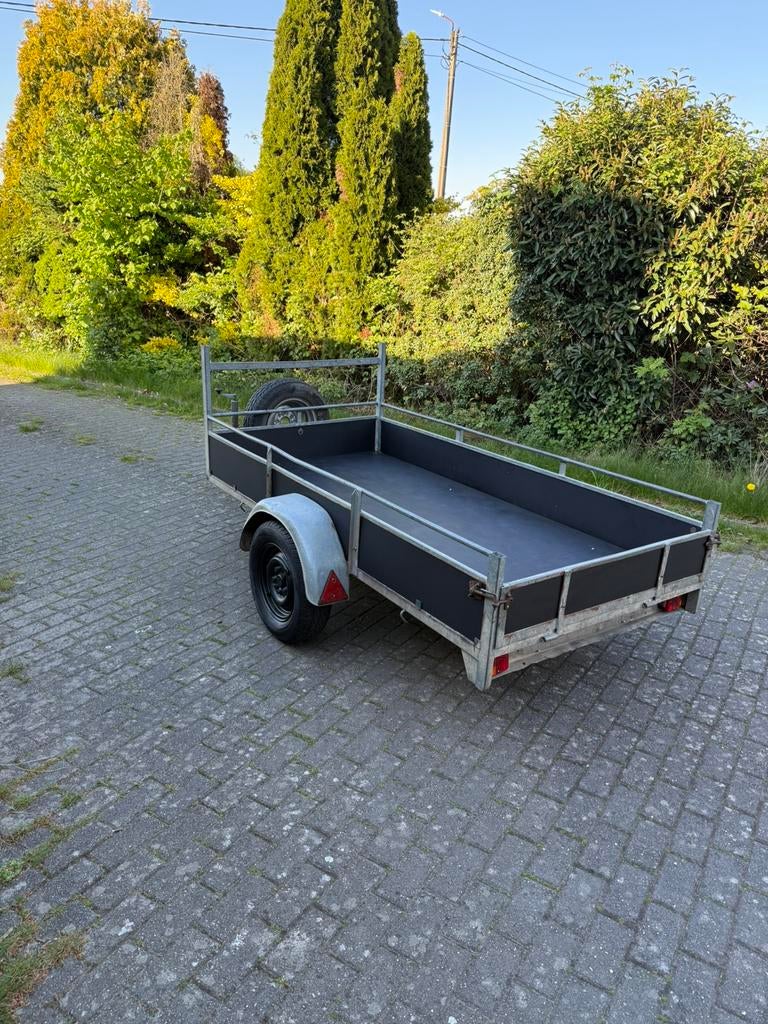 Aanhangwagen enkelas 245 cm x 122 cm, Auto diversen, Aanhangers en Bagagewagens, Ophalen, Zo goed als nieuw
