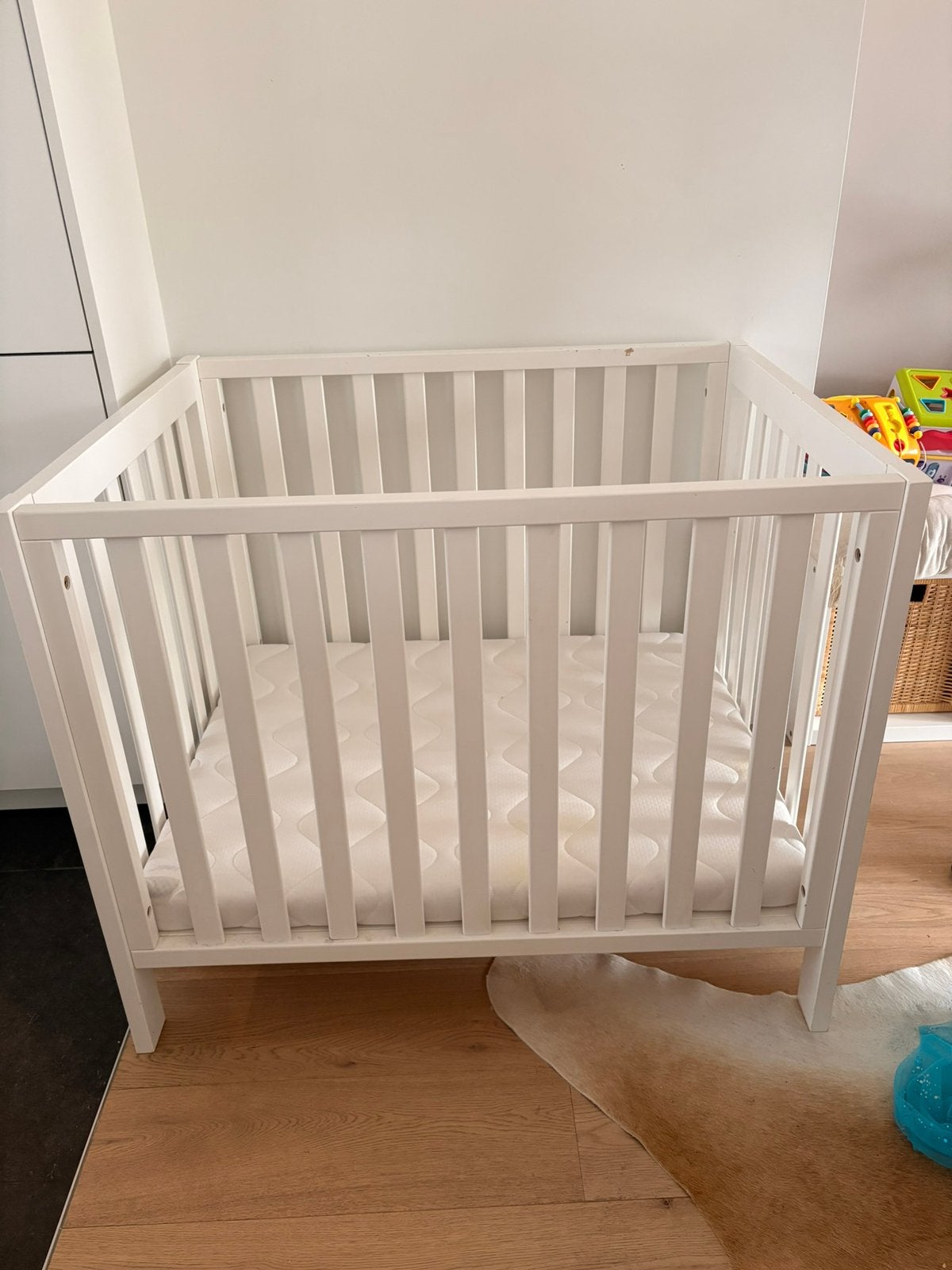 Park Bobita Baby wit met matras, Ophalen, Gebruikt, Vierkant, In hoogte verstelbaar