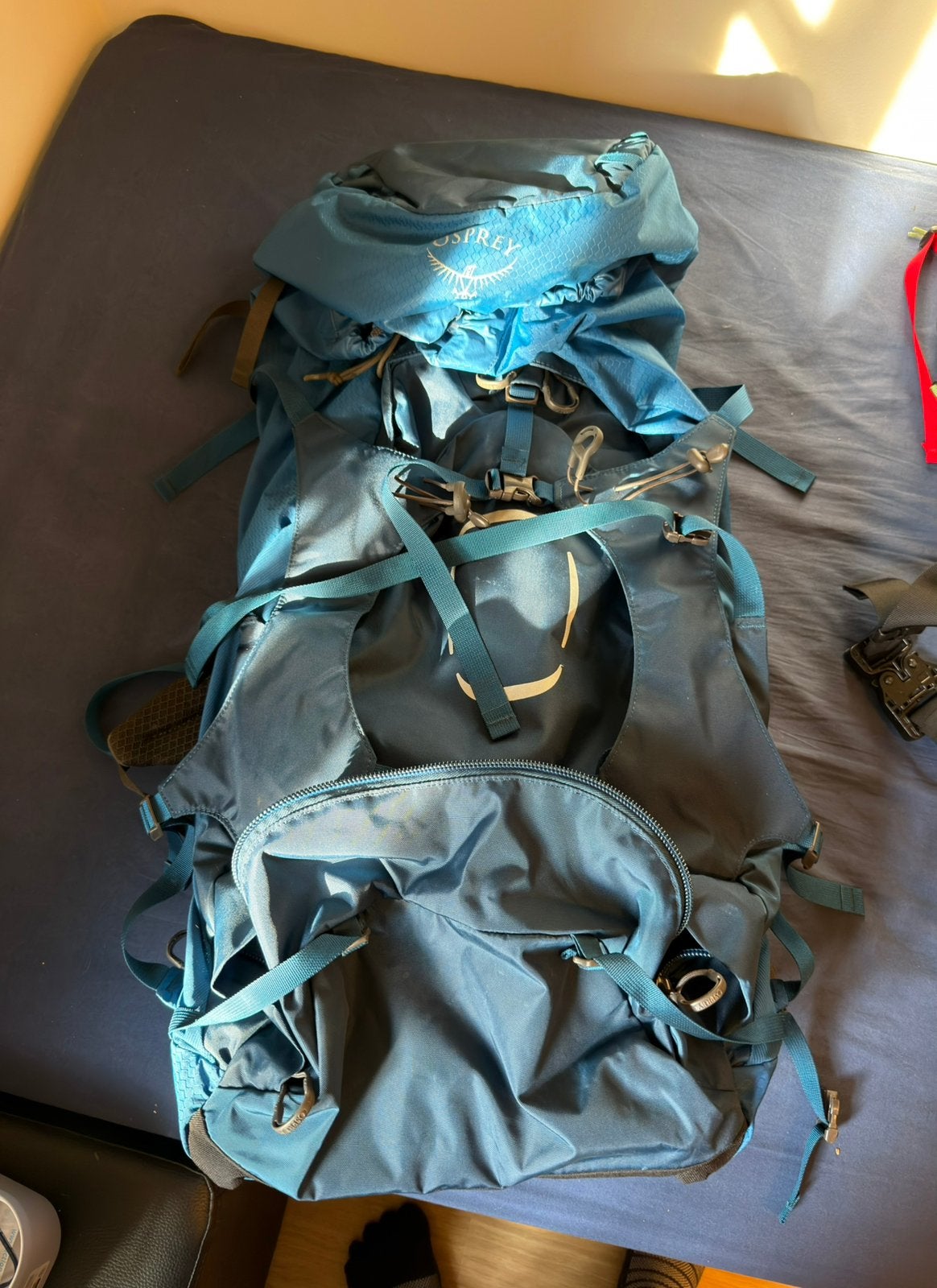 Osprey Aether 65L L/XL - deep water blue, Ophalen, Zo goed als nieuw, Rugzak