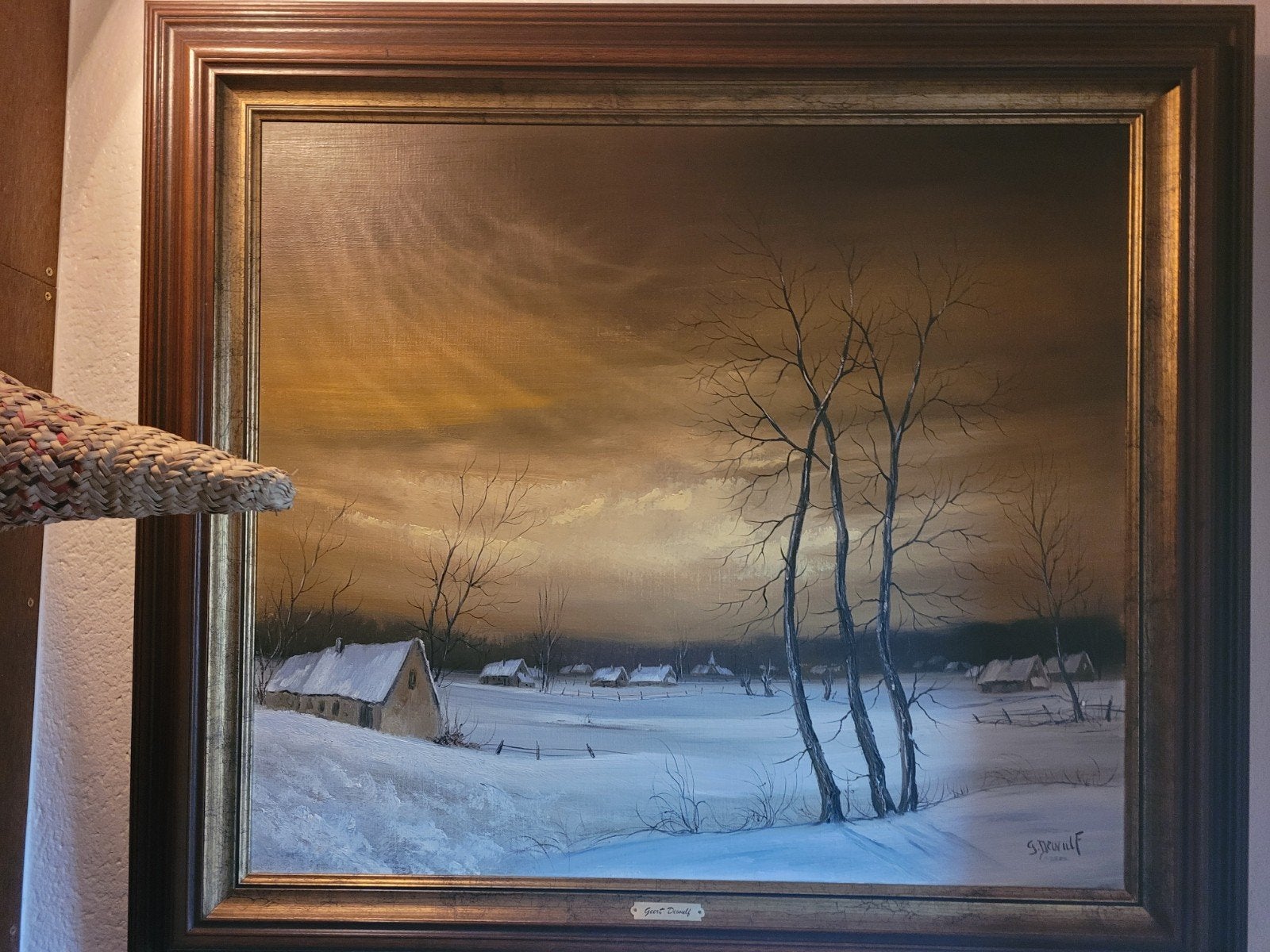 winterlandschap, Ophalen, Olieverf