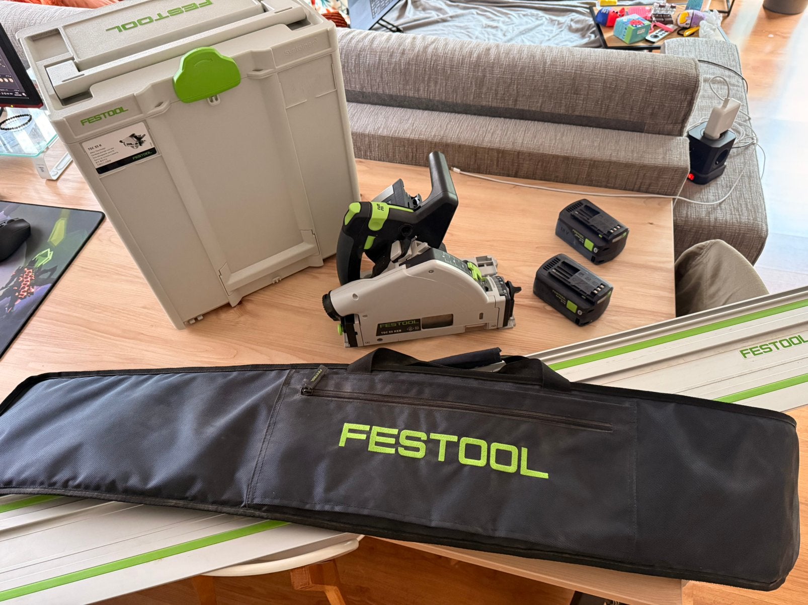 Festool tsc 55 k invalzaag zo goed als nieuw, Ophalen, Invalzaag, Zo goed als nieuw, 30 tot 70 mm