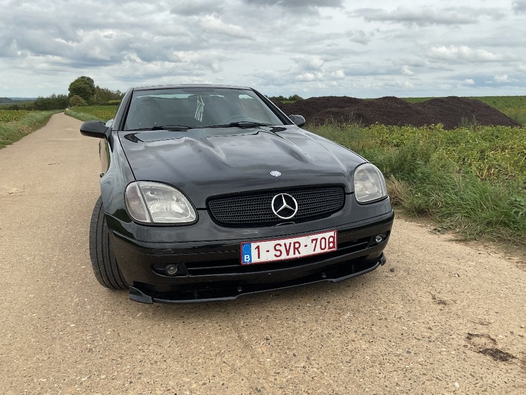 Mercedes SLK, Auto's, Mercedes-Benz, Automaat, Zwart, 4 cilinders, Cabriolet