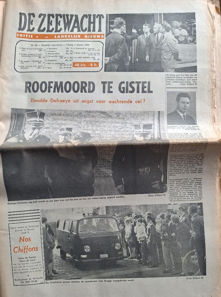 oude krant: de zeewacht -3 okt 1969, Ophalen of Verzenden, Gelezen, Krant