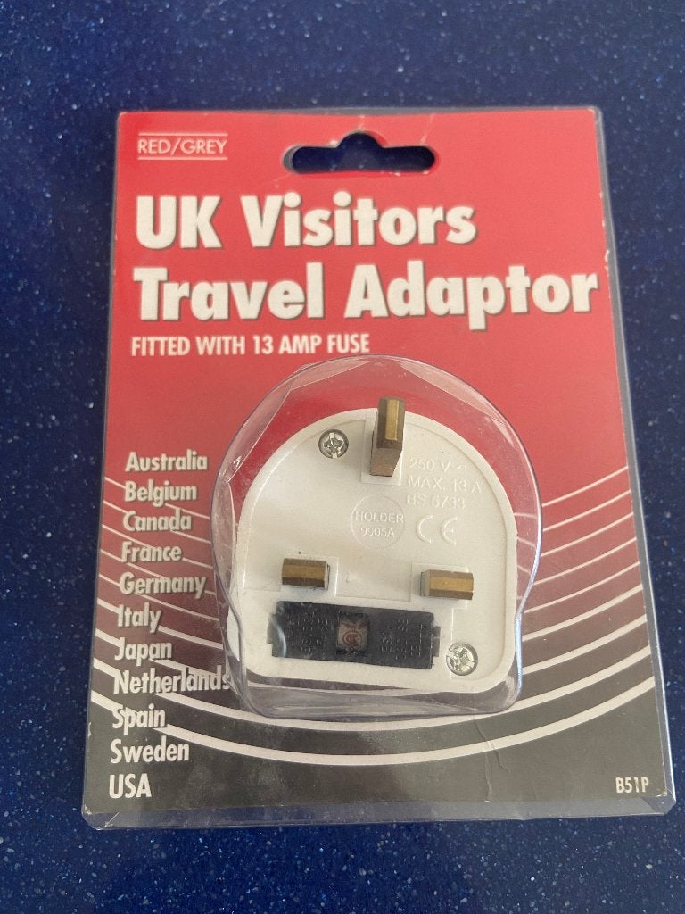 Adaptateur de voyage Europe vers UK, Bricolage & Construction, Électricité & Câbles, Comme neuf, Autres types, Enlèvement
