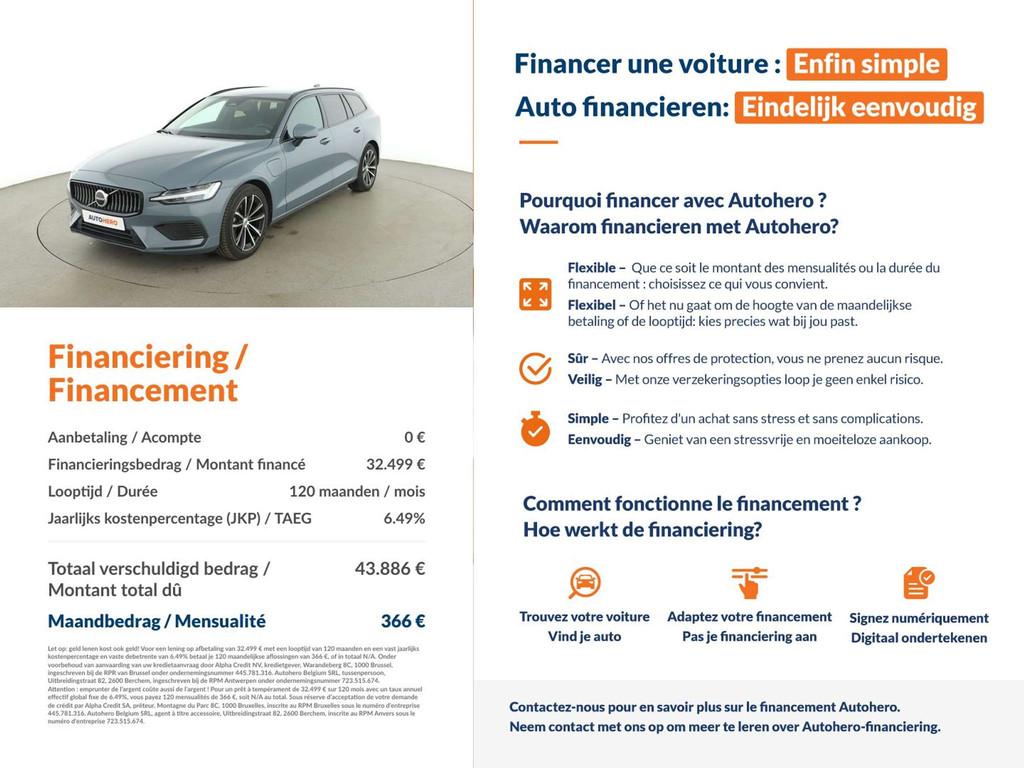 Volvo V60 2.0 T6 Recharge Plug-in Hybrid Essential AWD, Autos, Argent ou Gris, Achat, 257 kW, 5 portes